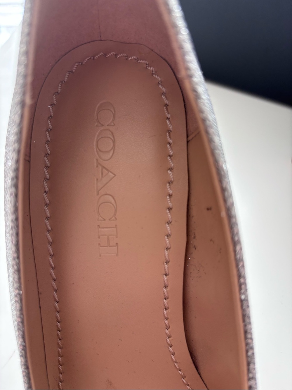 COACH Silver Glitter Pointed-Toe Pumps New with Box, Size 8. - Picture 2 of 10